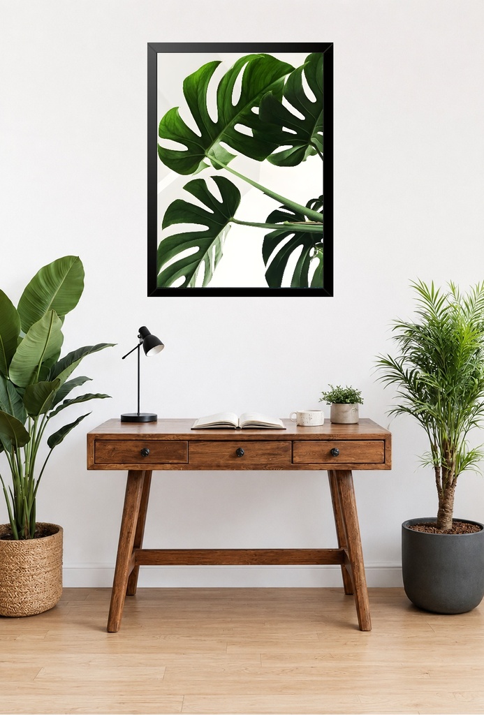 Abstract Leaves Design (Black, A4 | 21 × 29.7 | 8.27 × 11.69)
