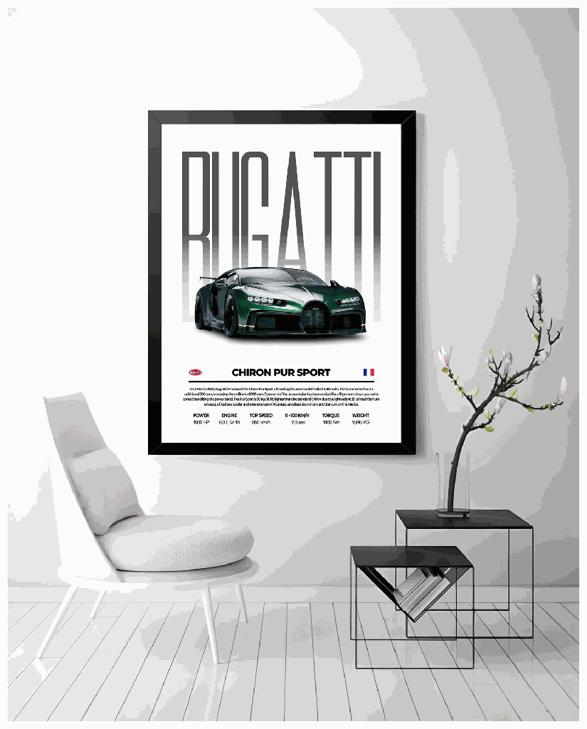 Bugatti Power (A4 | 21 × 29.7 | 8.27 × 11.69)