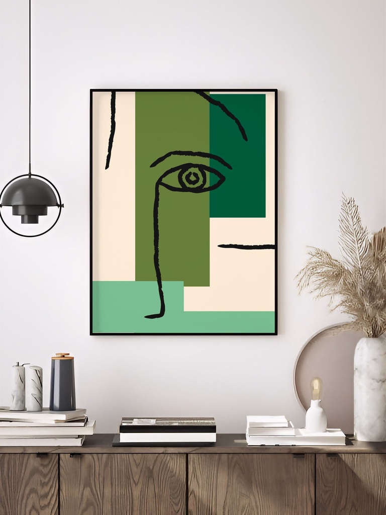 Abstract Eye Portrait (Glossy, Black, A4 | 21 × 29.7 | 8.27 × 11.69)