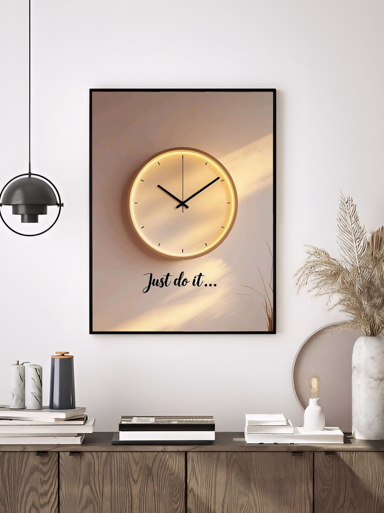 Clock Frame (Matte Print, Black, A4 | 21 × 29.7 | 8.27 × 11.69)