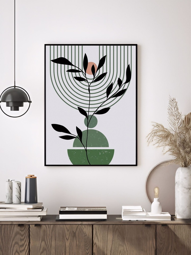 Leaves and Vase (A4 | 21 × 29.7 | 8.27 × 11.69)