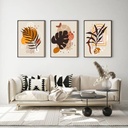 Elegant Leaf Design of 3 Frames