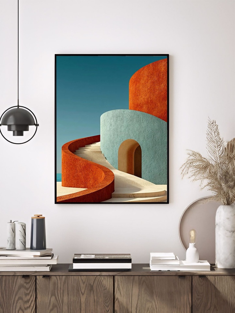 Aesthetic Stairs (Matte Print, Black, A4 | 21 × 29.7 | 8.27 × 11.69)