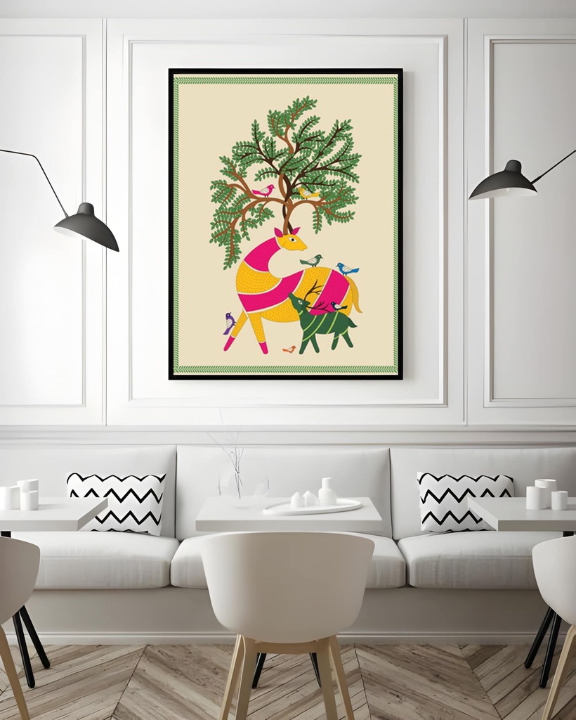 Gond Deer & Songbirds