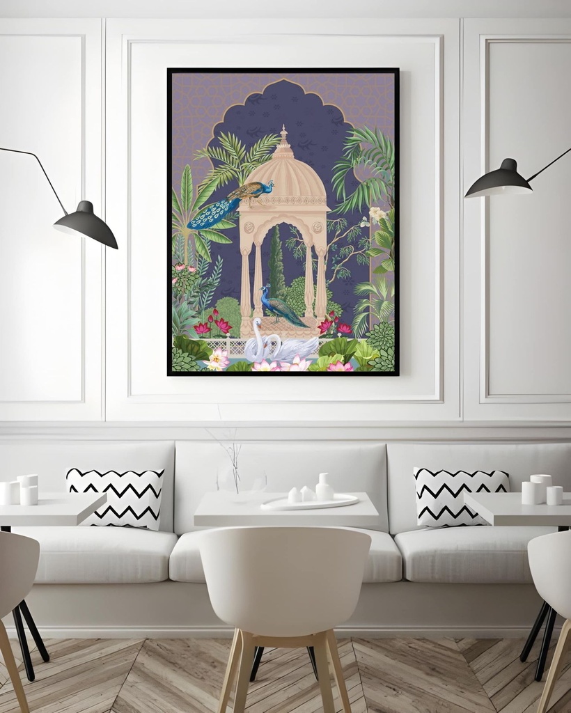 Mughal Garden Pavilion (A4 | 21 × 29.7 | 8.27 × 11.69)