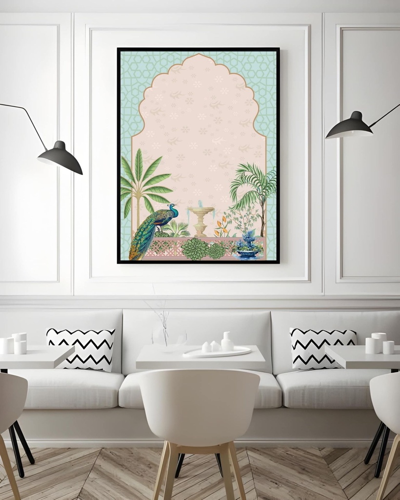 Peacock at the Fountain – Mint